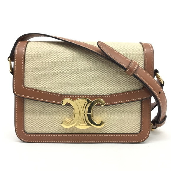 Celine Triomphe Shoulder Bag Brown - Picture 1 of 16